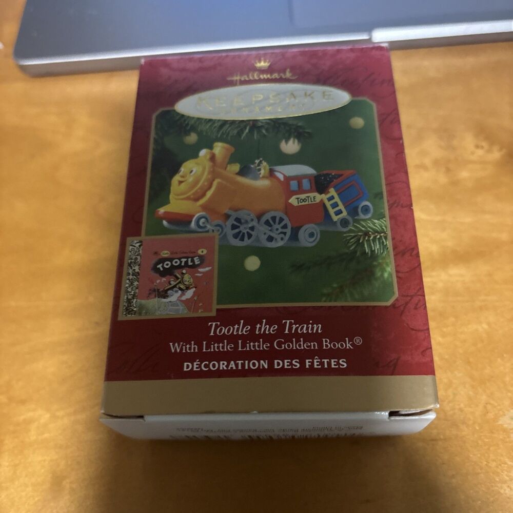 2001 Hallmark Tootle The Train With Little Golden Book Keepsake Ornament